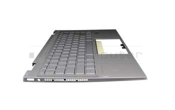 6037B0195004 Original HP Tastatur inkl. Topcase DE (deutsch) silber/silber mit Backlight Fingerprint / Hintergrundbeleuchtung