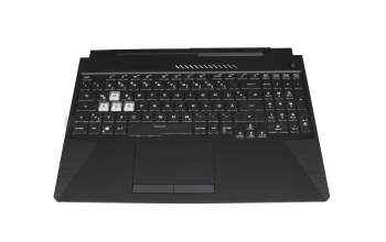 90NR0753-R30GE1 Original Asus Tastatur inkl. Topcase DE (deutsch) schwarz/transparent/schwarz mit Backlight