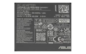 90XB05TN-MPW0I0 Original Asus Netzteil 45,0 Watt