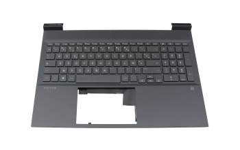 910300288440 Original PMX Tastatur inkl. Topcase FR (französisch) silber/schwarz mit Backlight