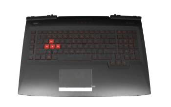 9Z.NEBBQ.00G Original Darfon Tastatur inkl. Topcase DE (deutsch) schwarz/rot/schwarz mit Backlight 150W