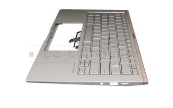 9Z.NFKBU.H0G Original Asus Tastatur inkl. Topcase DE (deutsch) silber/silber mit Backlight