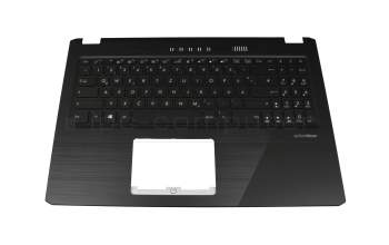 AEXKIG03010 Original Quanta Tastatur inkl. Topcase DE (deutsch) schwarz/schwarz mit Backlight