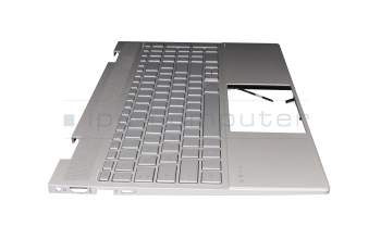 AM2UU000800 Original HP Tastatur inkl. Topcase DE (deutsch) silber/silber mit Backlight (DSC Grafik)