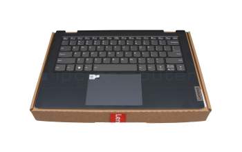 AM374000250 Original Lenovo Tastatur inkl. Topcase US (englisch) grau/blau mit Backlight