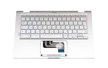 ASM18J26D0J528 Original Asus Tastatur inkl. Topcase DE (deutsch) silber/silber mit Backlight