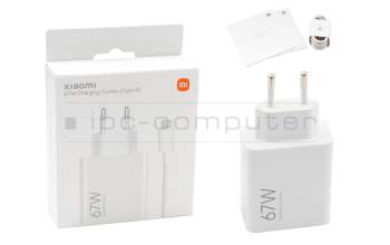 BHR6035EU Original Xiaomi USB-C Netzteil 67,0 Watt EU Wallplug weiß (Charging Combo Type-A)