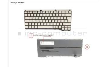 Fujitsu CP747843-XX KEYBOARD WHITE UK/GERMAN