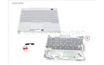 Fujitsu CP846839-XX UPPER ASSY W/ KB WHITE SWISS NORMAL