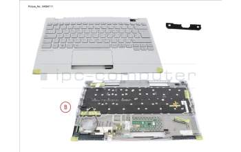 Fujitsu CP846842-XX UPPER ASSY W/ KB WHITE SPAIN NORMAL