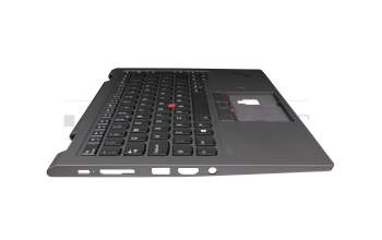 CS19BL-85GB Original Lenovo Tastatur inkl. Topcase UK (englisch) schwarz/grau mit Backlight und Mouse-Stick