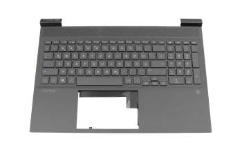 DD22C1 Original HP Tastatur inkl. Topcase DE (deutsch) schwarz/schwarz mit Backlight (RTX-Grafikkarte)