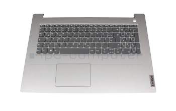 EG1JX000100 Original Lenovo Tastatur inkl. Topcase DE (deutsch) grau/silber (Fingerprint)