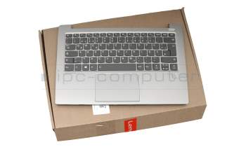 ET171000110 Original Lenovo Tastatur inkl. Topcase DE (deutsch) grau/silber mit Backlight (fingerprint)