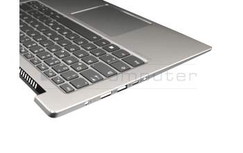 ET171000110 Original Lenovo Tastatur inkl. Topcase DE (deutsch) grau/silber mit Backlight (fingerprint)