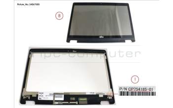 Fujitsu FUJ:CP754185-XX LCD ASSY HD, G INCL.TOUCHPANEL