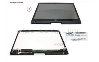 Fujitsu FUJ:CP756512-XX LCD ASSY FOR REARCAM, G INCL.TP AND DIGI