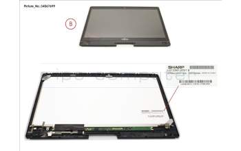 Fujitsu FUJ:CP756513-XX LCD ASSY FOR REARCAM, AG INCL.TP AND DIG