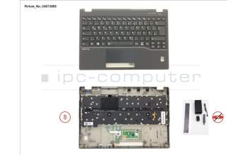 Fujitsu FUJ:CP775934-XX UPPER ASSY INCL. KEYB GERMAN W/FP(TBT)