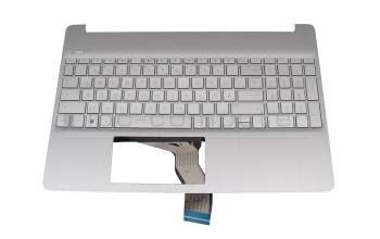 HP 15s-eq3000 Original Tastatur inkl. Topcase DE (deutsch) silber/silber