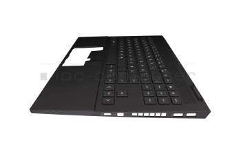 HP Omen 15-en0000 Original Tastatur inkl. Topcase DE (deutsch) schwarz/schwarz mit Backlight (Mica Silver Aluminium)