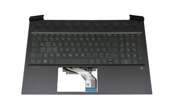 HP Pavilion Gaming 16-a0000 Original Tastatur inkl. Topcase DE (deutsch) schwarz/grün/schwarz mit Backlight