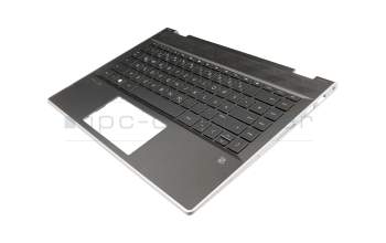 HP Pavilion x360 14-cd0500 Original Tastatur inkl. Topcase DE (deutsch) schwarz/schwarz mit Backlight