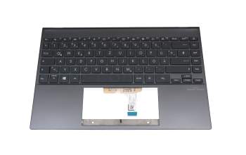 HQ2072092200 Original Asus Tastatur inkl. Topcase DE (deutsch) grau/grau mit Backlight