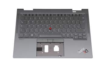 KCS10A16L Original Lenovo Tastatur inkl. Topcase DE (deutsch) grau/grau mit Backlight und Mouse-Stick