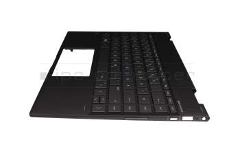 L13651-041 Original HP Tastatur inkl. Topcase DE (deutsch) dunkelgrau/grau mit Backlight