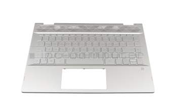 L22407-041 Original HP Tastatur inkl. Topcase DE (deutsch) silber/silber mit Backlight