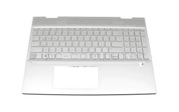 L54310-041 Original HP Tastatur inkl. Topcase DE (deutsch) silber/silber mit Backlight (DIS)