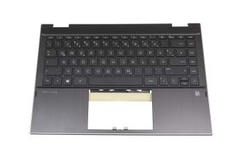 L96524-041 Original HP Tastatur inkl. Topcase DE (deutsch) schwarz/schwarz/silber ohne Hintergrundbeleuchtung