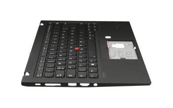 LIM18F86D0JG62 Original Lenovo Tastatur inkl. Topcase DE (deutsch) schwarz/schwarz mit Backlight und Mouse-Stick