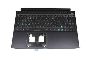 NKI15131GE Original Acer Tastatur inkl. Topcase DE (deutsch) schwarz/schwarz mit Backlight (Anschlusskabel 16mm)