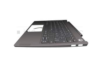 PD4SB-GR Original Lenovo Tastatur inkl. Topcase DE (deutsch) grau/grau mit Backlight