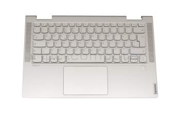 PD4SB-GR Original Tastatur inkl. Topcase DE (deutsch) silber/silber mit Backlight