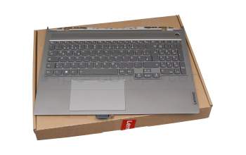 PO5SXB-GE Original Lenovo Tastatur inkl. Topcase DE (deutsch) grau/grau mit Backlight