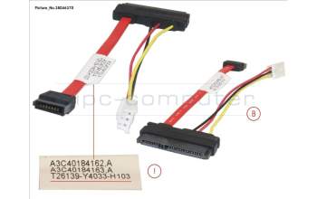 Fujitsu S26462-F5801-L619 CABLE HDD SATA SL+DAT