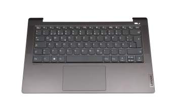 SN20W85258 Original Lenovo Tastatur inkl. Topcase DE (deutsch) grau/grau mit Fingerprint