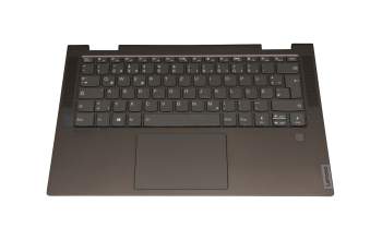 SN20X64664 Original Lenovo Tastatur inkl. Topcase DE (deutsch) grau/dunkelgrün mit Backlight