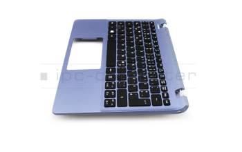 V139346AK1 Original Sunrex Tastatur inkl. Topcase DE (deutsch) schwarz/blau