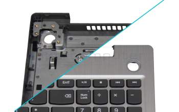 V161420CK1 Original Lenovo Tastatur inkl. Topcase DE (deutsch) grau/silber Fingerprint