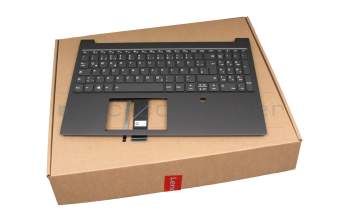 V171020HK1-GR Original Lenovo Tastatur inkl. Topcase DE (deutsch) grau/grau mit Backlight