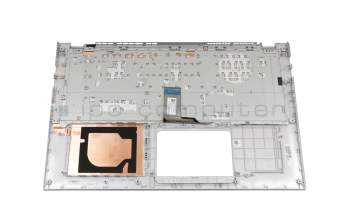 V182562DE1 Original Sunrex Tastatur inkl. Topcase DE (deutsch) silber/silber