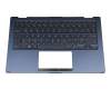 0KN1-682GE13 Original Pegatron Tastatur inkl. Topcase DE (deutsch) schwarz/blau mit Backlight