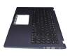 0KN1-AH5GE12 Original Pega Tastatur inkl. Topcase DE (deutsch) schwarz/blau mit Backlight