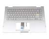 0KN1-BS1GE12 Rev.R1.0 Original Pega Tastatur inkl. Topcase DE (deutsch) silber/silber mit Backlight