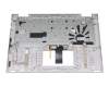 0KN1-BS1GE12 Rev.R1.0 Original Pega Tastatur inkl. Topcase DE (deutsch) silber/silber mit Backlight