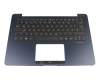 0KNB0-2627GE00 Original Asus Tastatur inkl. Topcase DE (deutsch) schwarz/blau mit Backlight